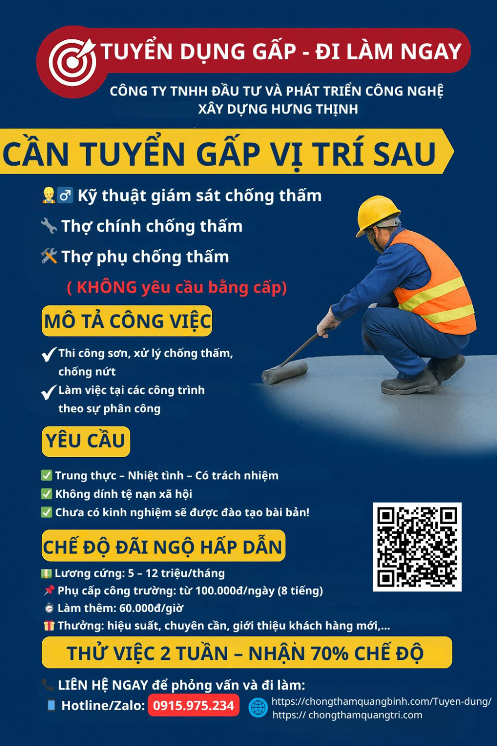 TUYỂN DỤNG HƯNG THỊNH CONSTRUCTION